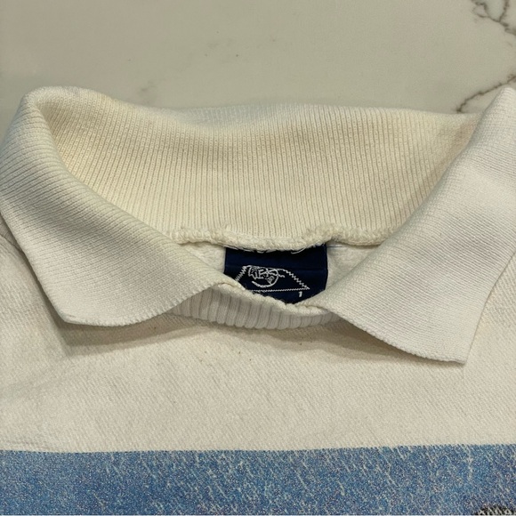 VTG Wek The World Eskimos In Boat Alaska Sweatshirt with Collar Mens Sz 1 (L-XL) - Picture 13 of 13